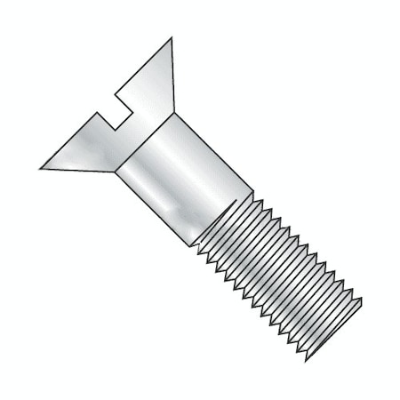 Newport Fasteners 7/8"-9 x 2-1/4 in Slotted Flat Machine Screw, Plain Steel, 150 PK 964109-150